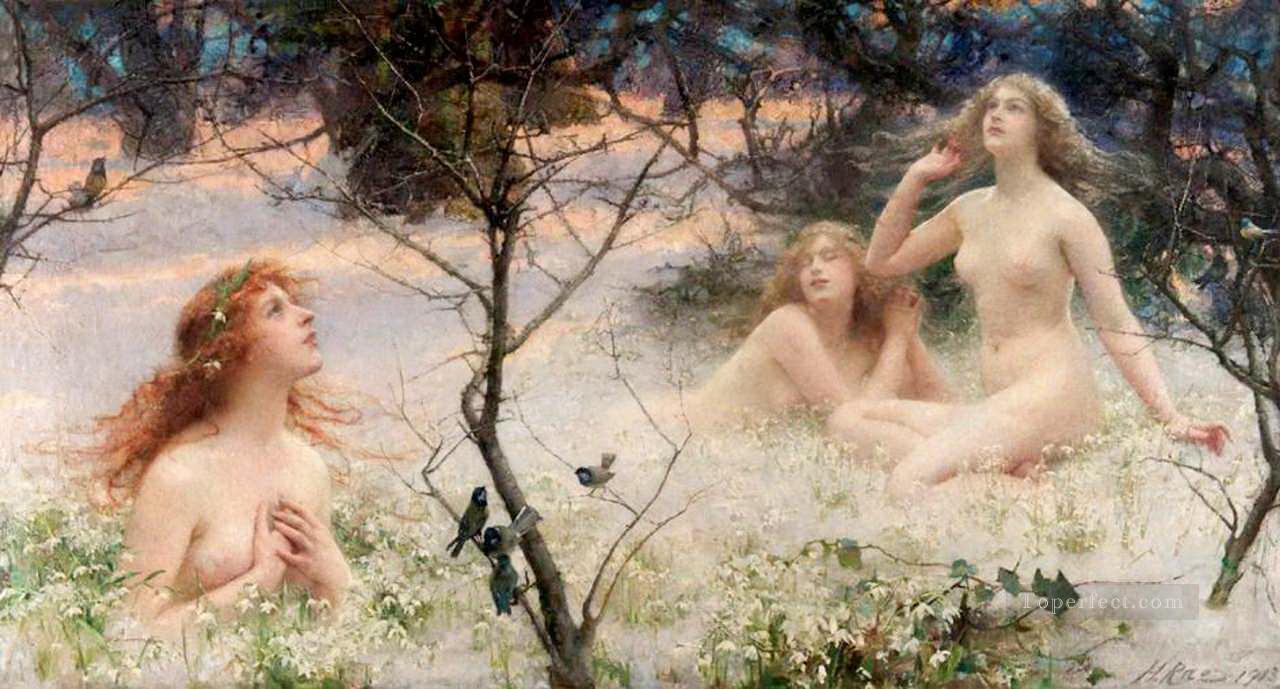 Mythes et legendes Henrietta Rae Classical Nude Oil Paintings